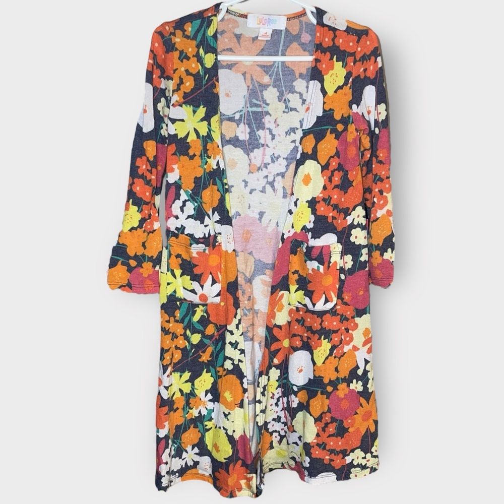 LulaRoe Girls’ Long Floral Cardigan (4)